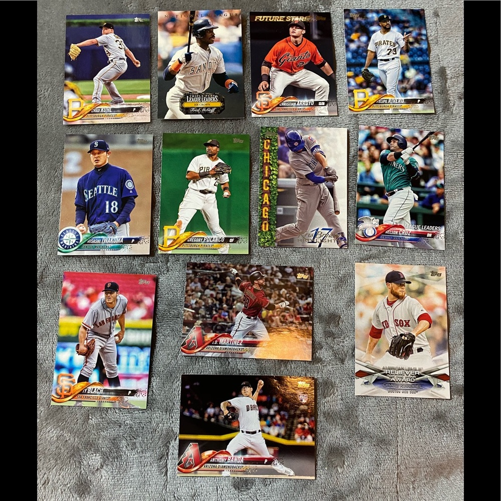 12 TOPPS Baseball cards